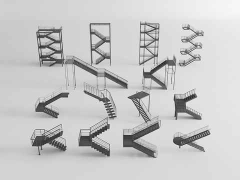 modern steel frame staircase fire staircase