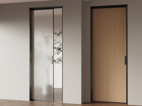 Modern sliding door pocket door built-in sliding door