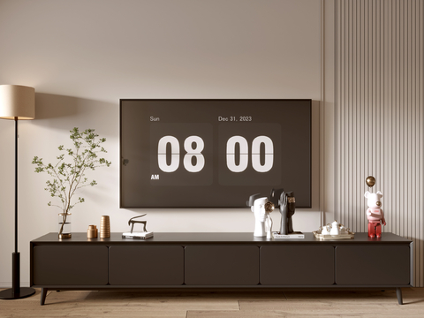 Modern Black TV Cabinet