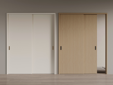 Modern sliding door solid wood sliding door