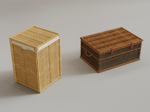 Modern Rattan Storage Basket Woven Fructus