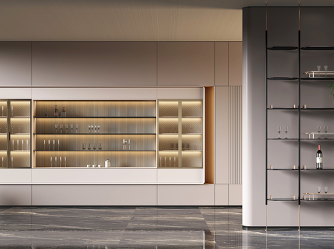 Modern Wine Cabinet Metal Wine Rack