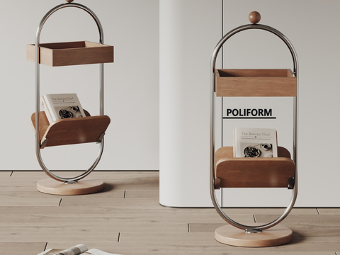 poliform modern solid wood side bookshelf