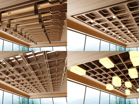 Chinese-style solid wood ceiling