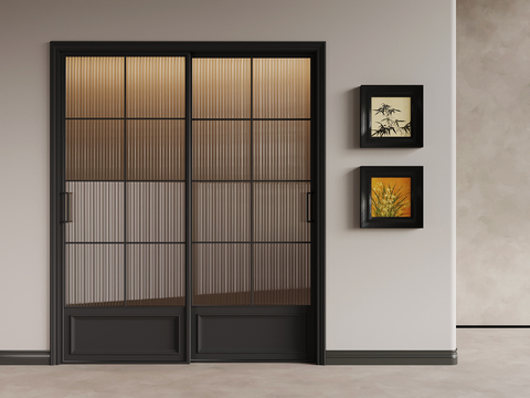 French retro sliding door