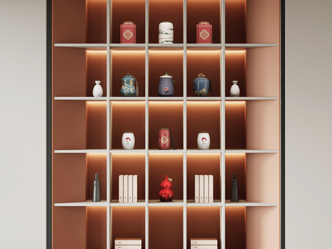 New Chinese Tea Cabinet Decorative Cabinet