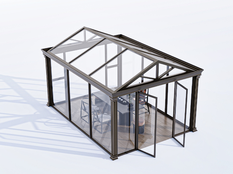 Modern sun room glass shed sun shed tea room