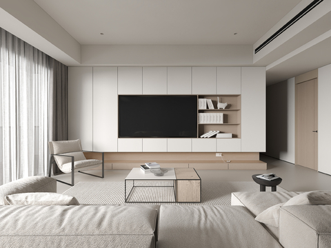 Cream Style living room minimalist living room