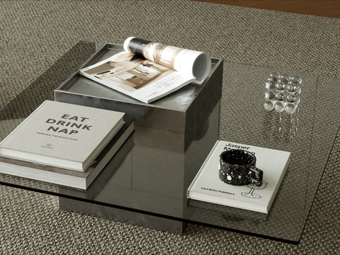 Modern glass coffee table