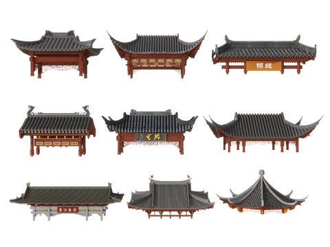 Chinese Eave Roof Flying Ridge Cornice Line Tile Eave Ridge