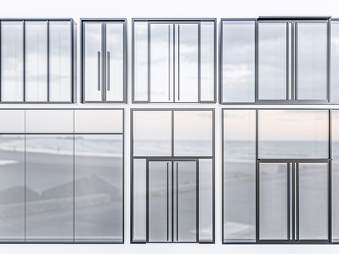 Modern shop glass doors and windows floor-to-ceiling glass windows glass doors