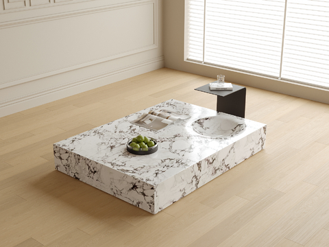 Modern marble coffee table