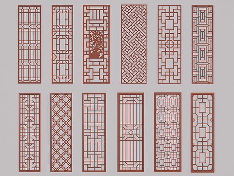 Neo-Chinese Style lattice screen hollow partition