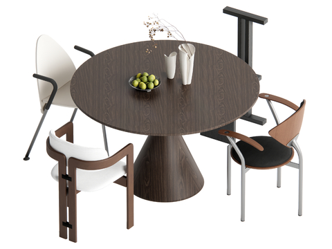 Middle style dining table and chair