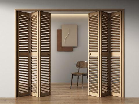 Modern louver door shutter folding door