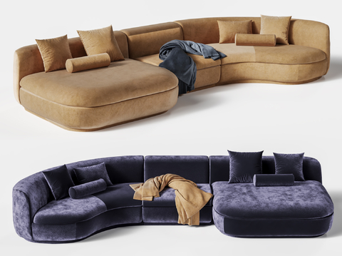 Baxter Piaf Curved Sofa Multiplayer Sofa