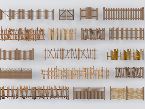 New Chinese Fence Fence Wooden Railing Wooden Grille