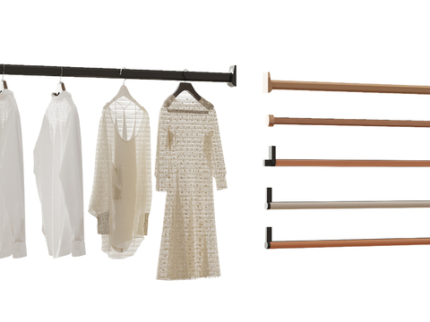 Modern clothes clothing hanging rail