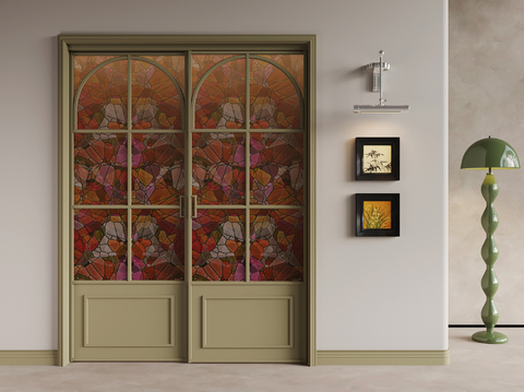 French retro sliding door