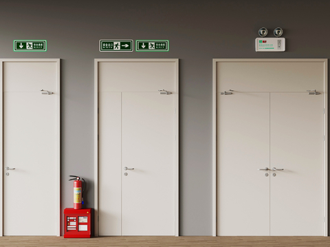 Modern fire door fire extinguisher