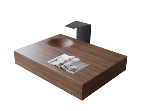 Modern Solid Wood Coffee Table Square Coffee Table