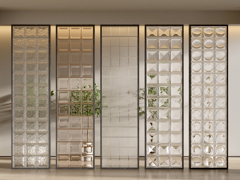 Glass brick partition transparent brick partition porch screen