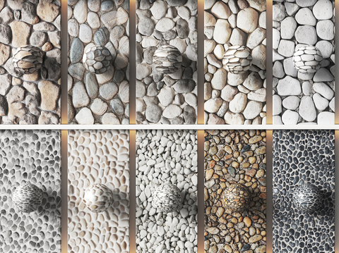 Pebbles, gravel, five-flower stone, stone paving