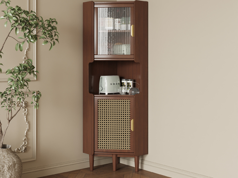 Middle Style Sideboard Corner Cabinet