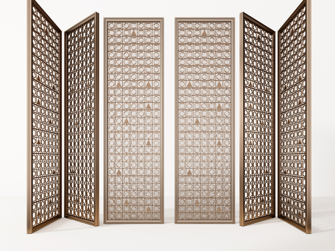 Glass Tile Screen Folding Screen