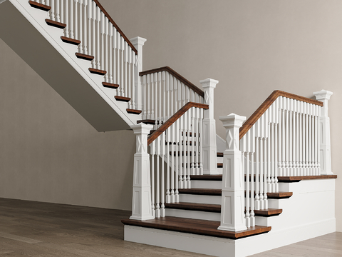 American Stair Handrail Stairs Wooden Stairs