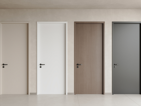 Minimalist Single Door Wooden Door Room Door Swing Door