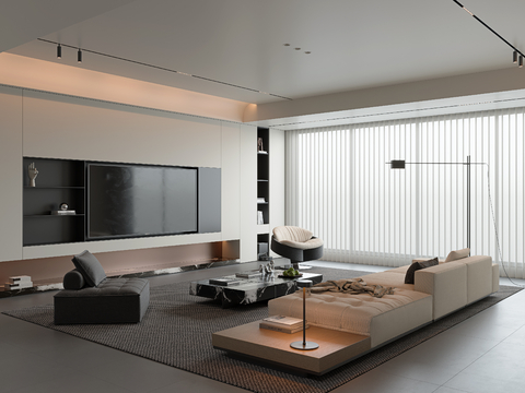 Modern Living Room Large Flat Floor Living Room