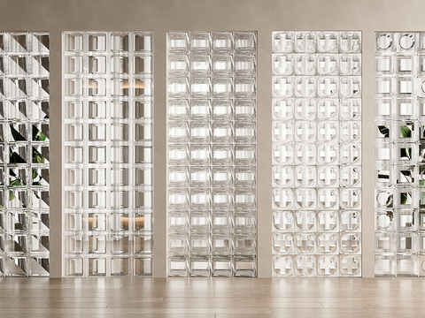 Glass Tile Screen Entrance Partition