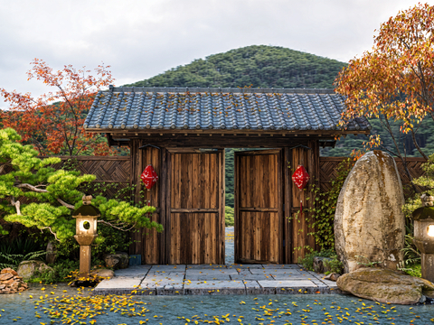 Japanese-style patio door farmhouse door