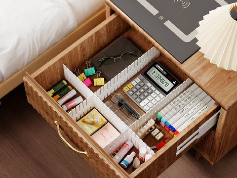 Modern bedside table drawer