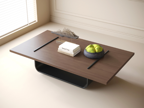 Modern solid wood coffee table