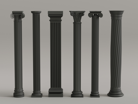 French column plaster column column column column gate column