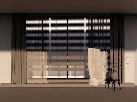 modern curtain floor-to-ceiling window curtain