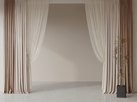 Modern Curtain Cloth Curtain Gauze Curtain