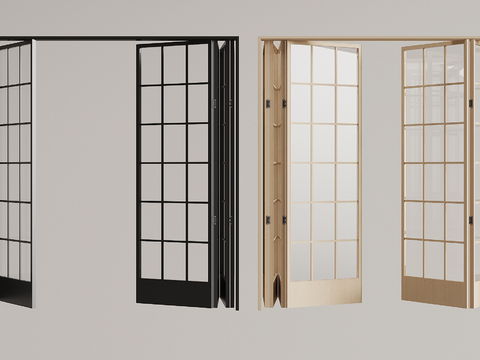 Modern folding door glass door