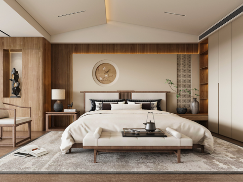 New Chinese-style master bedroom