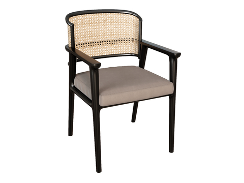 Nordic Dining Chair Armchair Rattan Chair