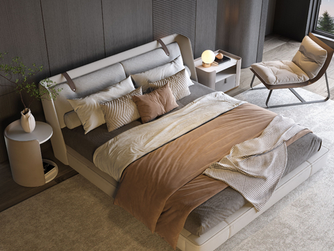 Minotti Milotti Italian Double Bed