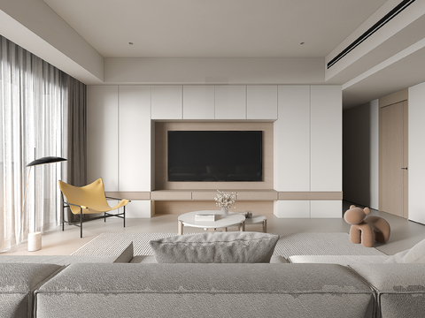 Cream Style living room minimalist living room