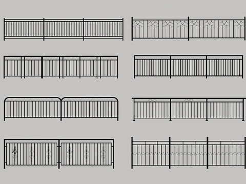 Wrought Iron Railing Fence Guardrail