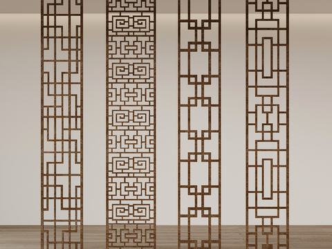 Neo-Chinese Style screen lattice partition