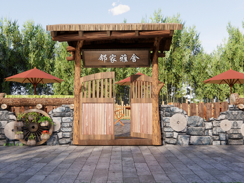 New Chinese Courtyard Door Farmhouse Door Home Courtyard