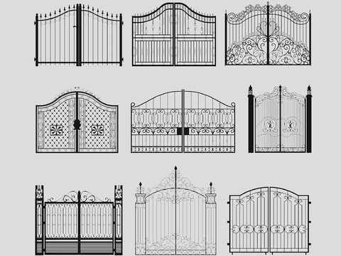 Wrought Iron Gate Courtyard Gate Villa Gate