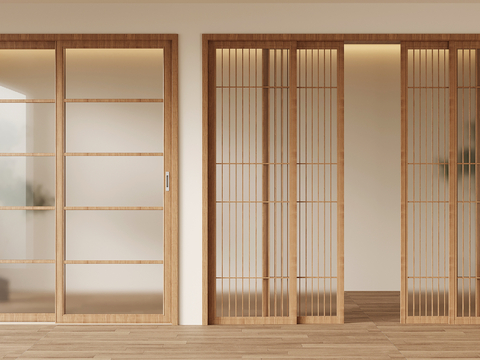 Japanese style sliding door wooden sliding door