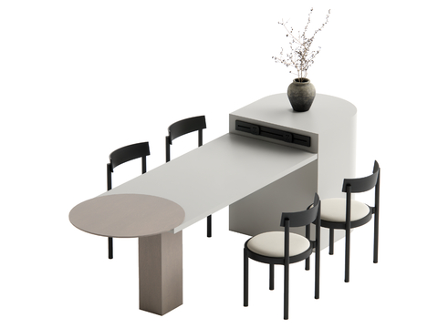 Modern Nakajima Dining Table and Chair